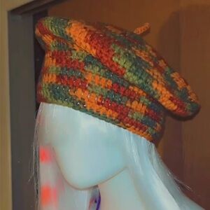 Multicolor Knit Beret